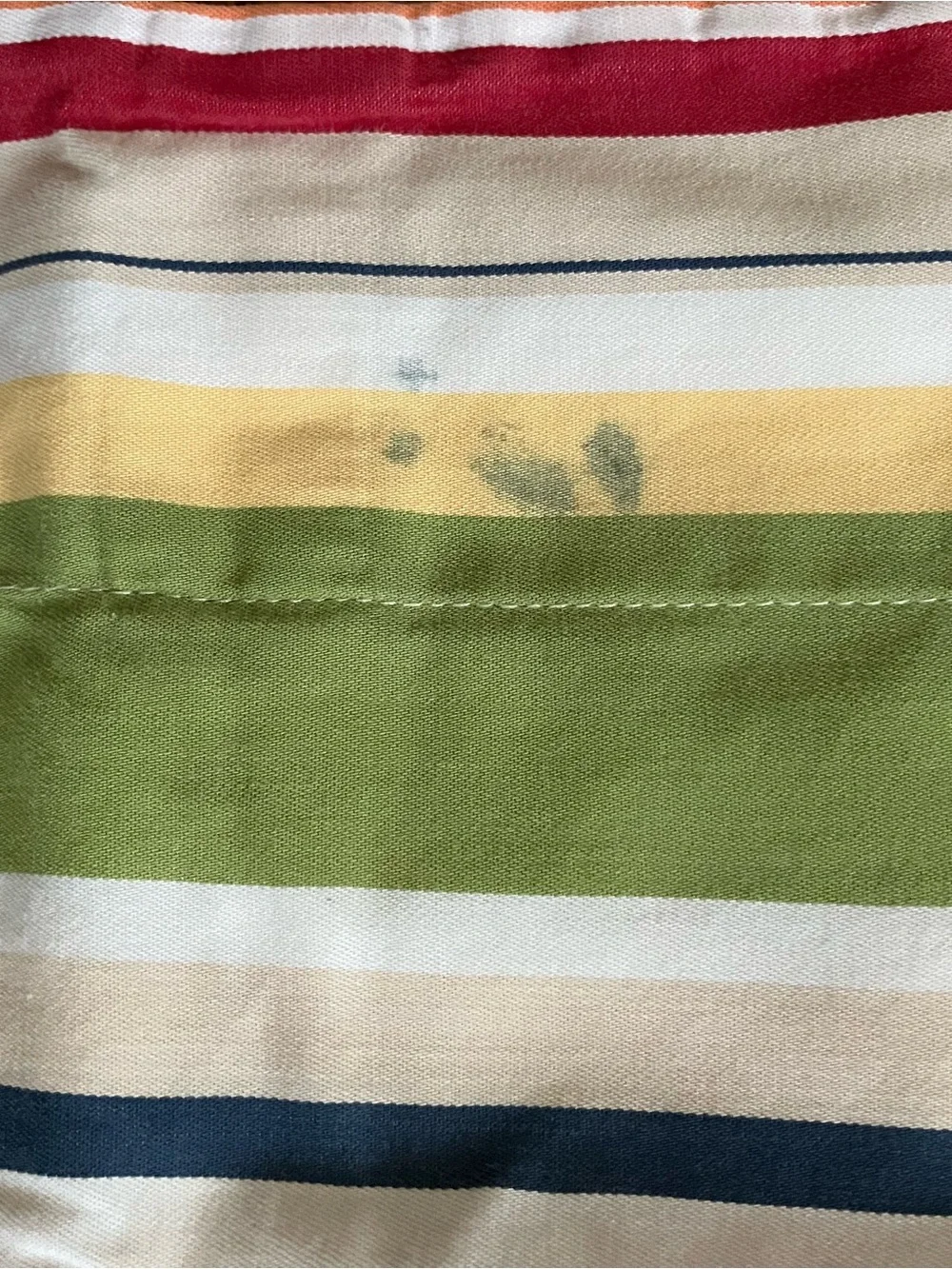 Pottery Barn Bright Multi-Stripe Throw in Red, Blue, Green, Yellow, Cream, Tan